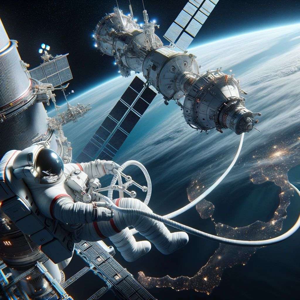 an astronaut, digital art, 3D style